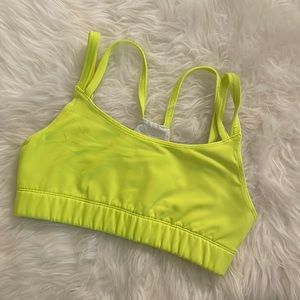 Oiselle Bright Yellow Sports Bra Size 8